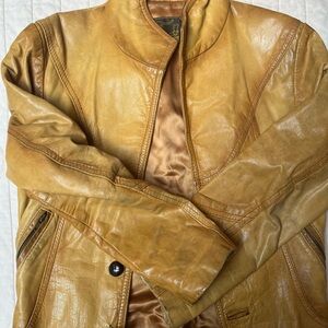 Vintage Tan Leather Jacket
